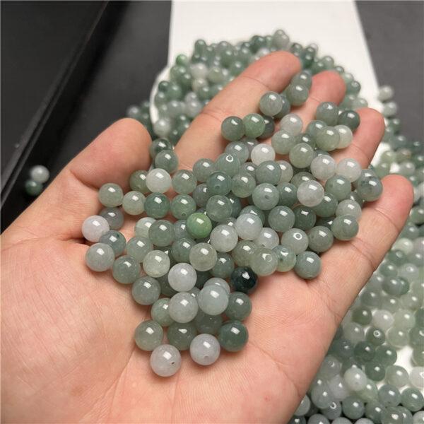 20 pcs / 50 pcs round shape genuine natural jadeite bead, jade bead - Image 3