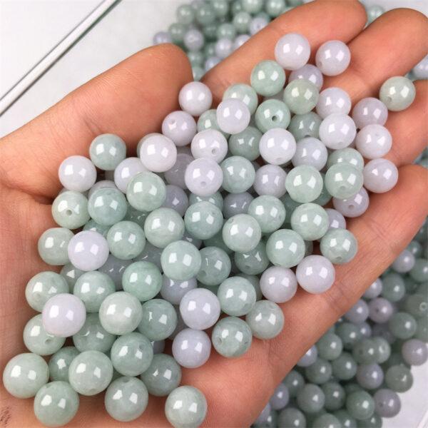 20 pcs / 50 pcs round shape genuine natural jadeite bead, jade bead - Image 3