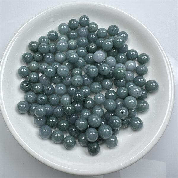 50 pcs / 100 pcs round shape genuine natural blue jadeite bead, jade bead - Image 4