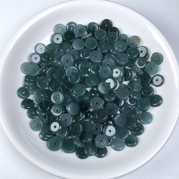 20 pcs / 50 pcs rondelle shape genuine natural icy blue jadeite bead, jade bead - Image 4