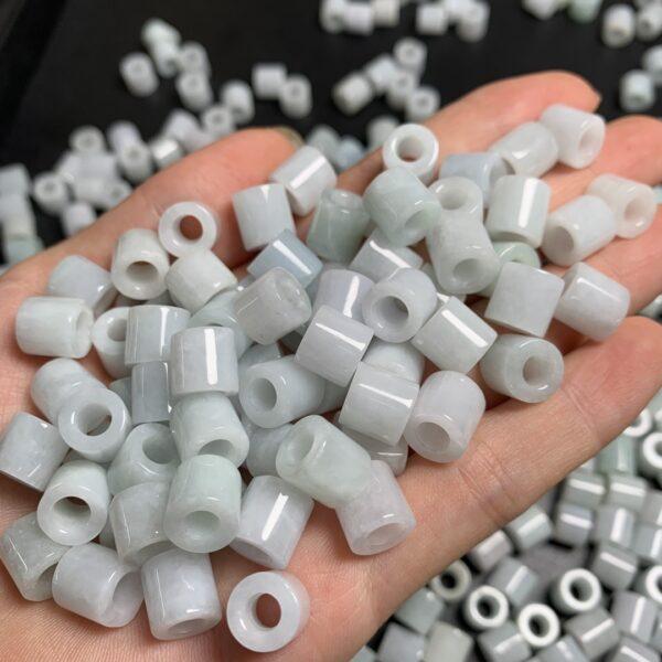 20 pcs / 50 pcs tube shape genuine natural jadeite bead, jade bead - Image 4