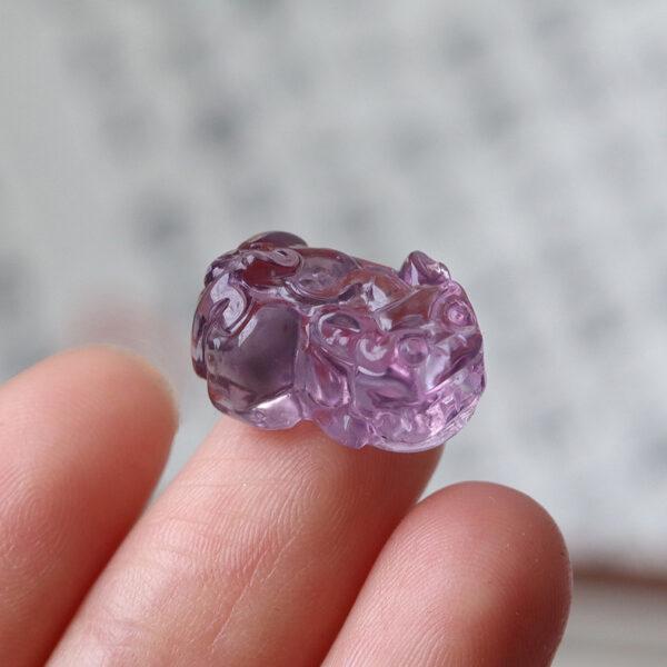 nice pixiu shape amethyst bead - Image 4