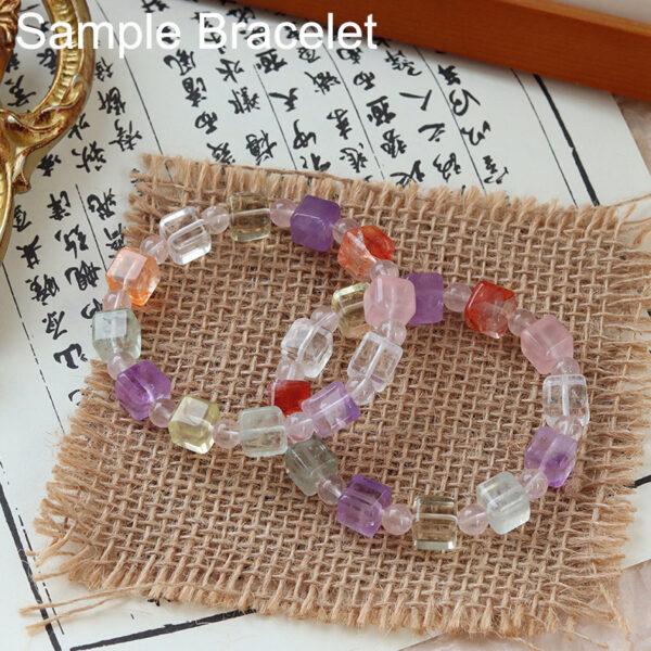 simple cube shape quartz bead - Image 4