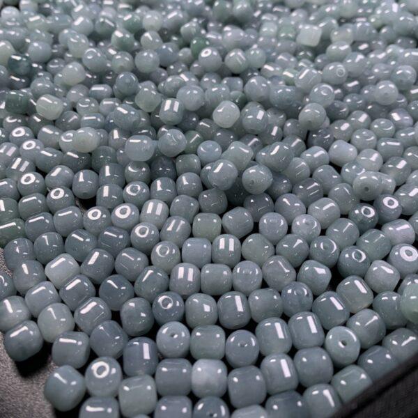 20 pcs / 50 pcs drum shape genuine natural blue jadeite bead, jade bead - Image 4