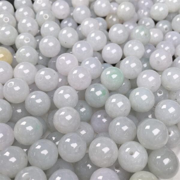 2 pcs / 5 pcs 12 mm round shape genuine natural icy jadeite bead, jade bead - Image 6