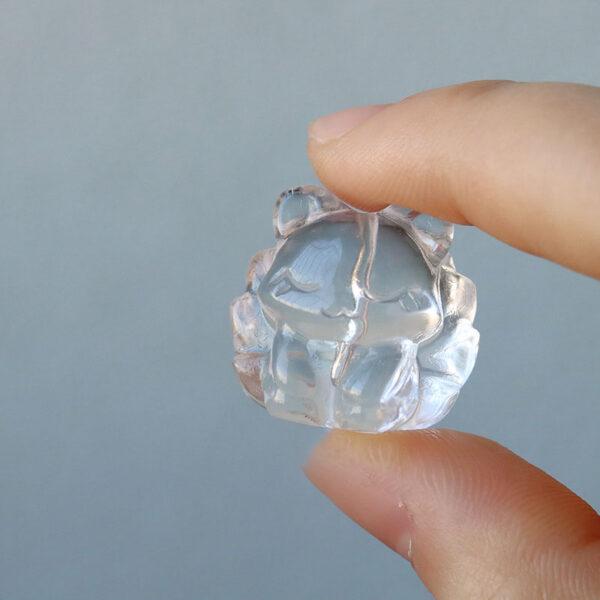 2 pcs / 5 pcs cute fox shape natural quartz bead - Image 4
