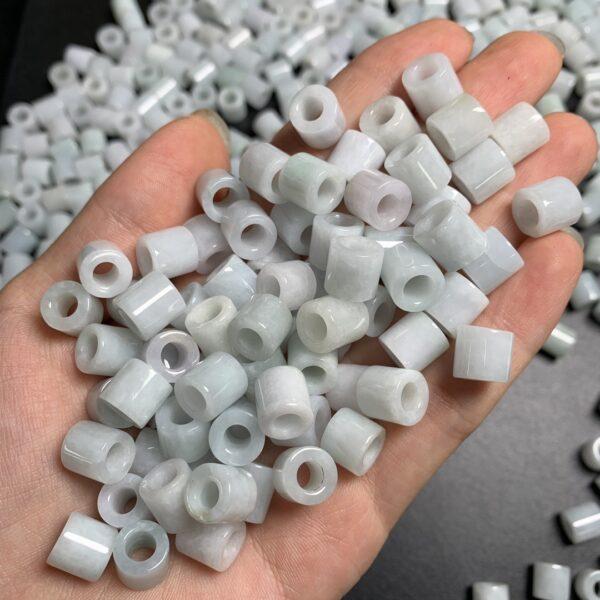 20 pcs / 50 pcs tube shape genuine natural jadeite bead, jade bead - Image 5