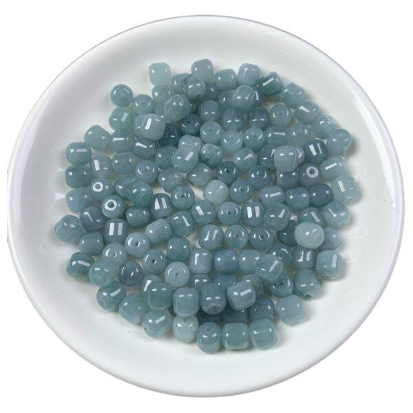 20 pcs / 50 pcs drum shape genuine natural blue jadeite bead, jade bead - Image 5