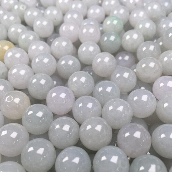 2 pcs / 5 pcs 12 mm round shape genuine natural icy jadeite bead, jade bead - Image 5