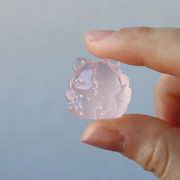 2 pcs / 5 pcs cute fox shape natural quartz bead - Image 5