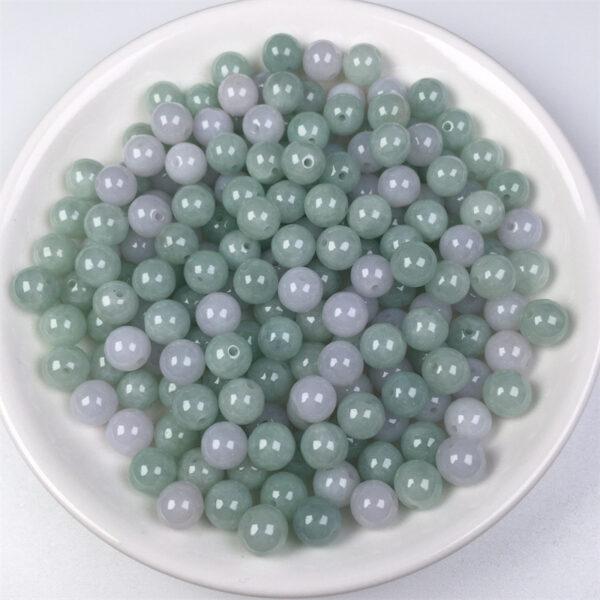 20 pcs / 50 pcs round shape genuine natural jadeite bead, jade bead - Image 5
