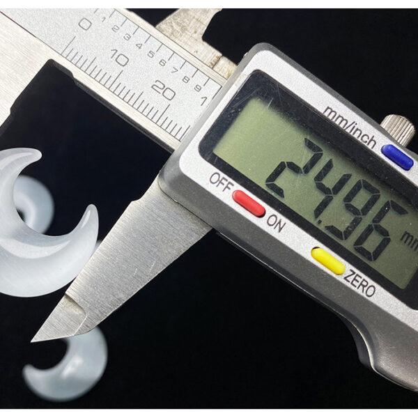 5 pcs / 10 pcs moon shape high quality natural selenite charm - Image 5
