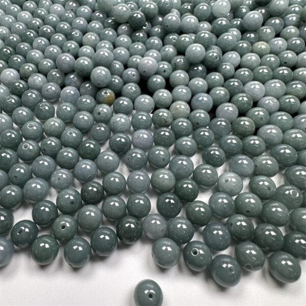 50 pcs / 100 pcs round shape genuine natural blue jadeite bead, jade bead - Image 5