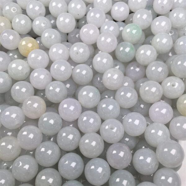 2 pcs / 5 pcs 12 mm round shape genuine natural icy jadeite bead, jade bead - Image 4