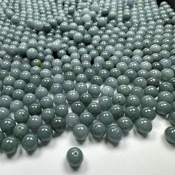 50 pcs / 100 pcs round shape genuine natural blue jadeite bead, jade bead - Image 6