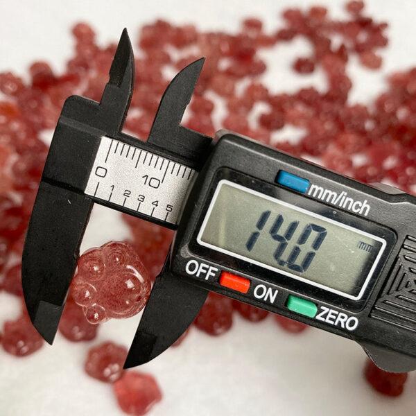 5 pcs / 10 pcs cat paw shape natural strawberry quartz bead - Image 7
