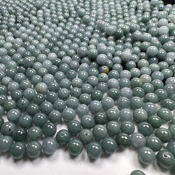 50 pcs / 100 pcs round shape genuine natural blue jadeite bead, jade bead - Image 7