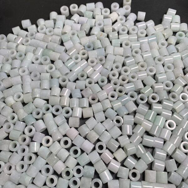 20 pcs / 50 pcs tube shape genuine natural jadeite bead, jade bead - Image 7