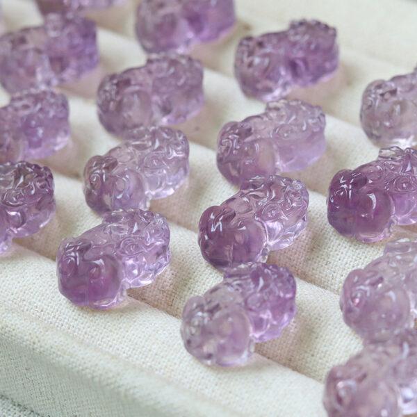 nice pixiu shape amethyst bead - Image 8