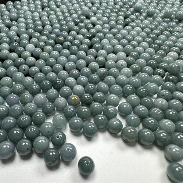 50 pcs / 100 pcs round shape genuine natural blue jadeite bead, jade bead - Image 8