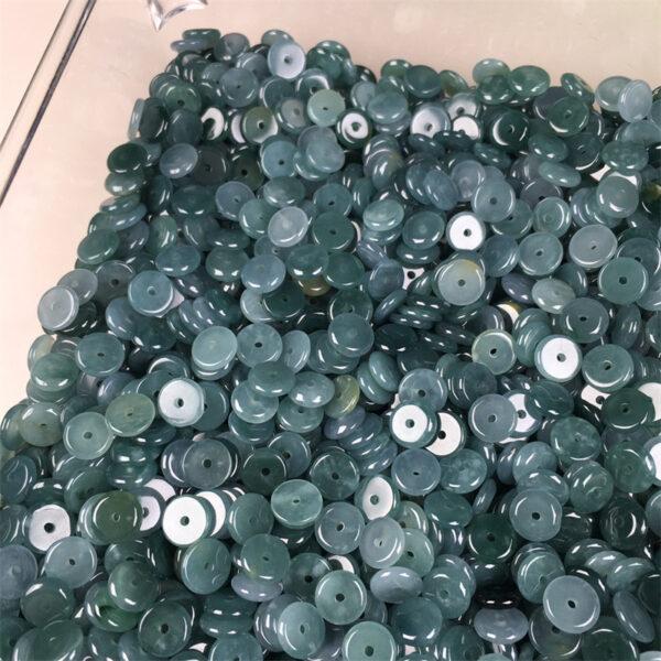 20 pcs / 50 pcs rondelle shape genuine natural icy blue jadeite bead, jade bead - Image 8