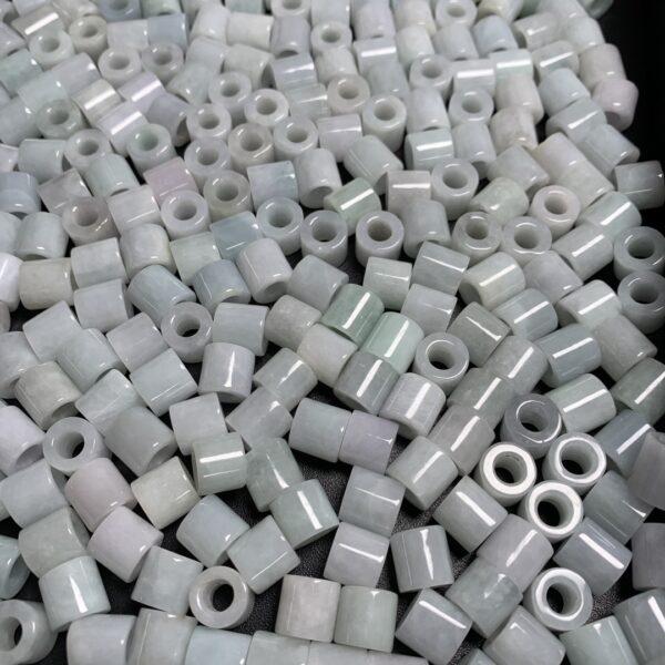 20 pcs / 50 pcs tube shape genuine natural jadeite bead, jade bead - Image 8