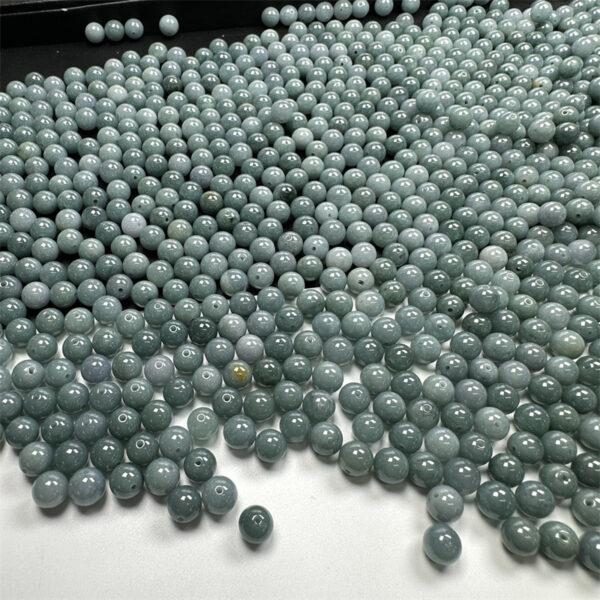 50 pcs / 100 pcs round shape genuine natural blue jadeite bead, jade bead - Image 9