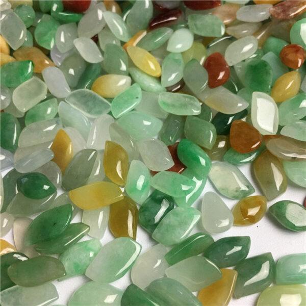 10 pcs oval shape genuine natural icy colorful jadeite bead, jade bead, ring gemstone, pendant gemstone - Image 2