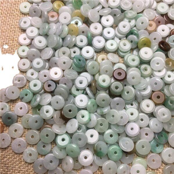 100 pc / 200 pcs rondelle shape genuine natural jadeite bead, jade bead - Image 3