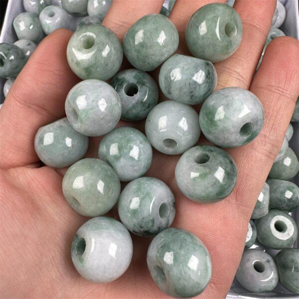 5 pc / 10 pcs rondelle shape genuine natural jadeite bead, jade bead - Image 3