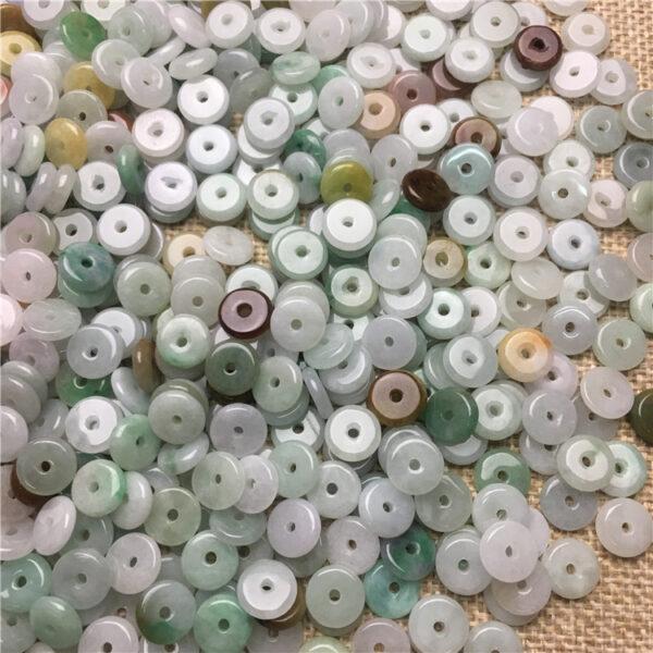 100 pc / 200 pcs rondelle shape genuine natural jadeite bead, jade bead - Image 4