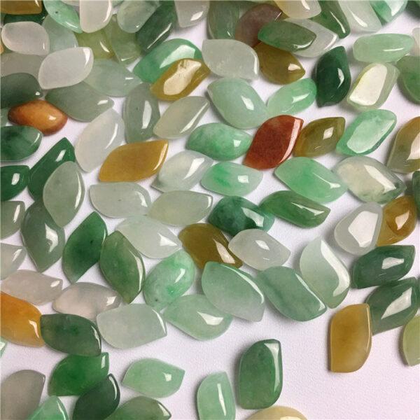 10 pcs oval shape genuine natural icy colorful jadeite bead, jade bead, ring gemstone, pendant gemstone - Image 4