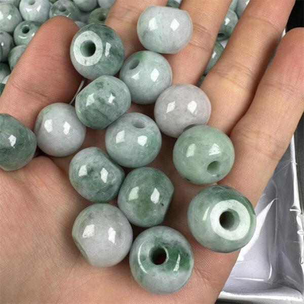 5 pc / 10 pcs rondelle shape genuine natural jadeite bead, jade bead - Image 4