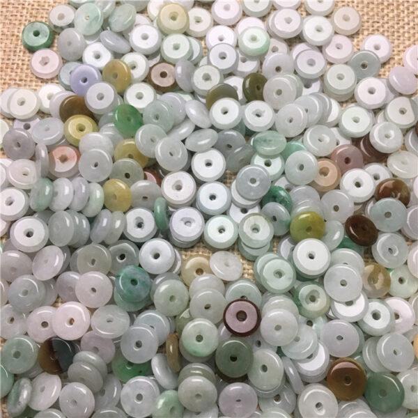 100 pc / 200 pcs rondelle shape genuine natural jadeite bead, jade bead - Image 5
