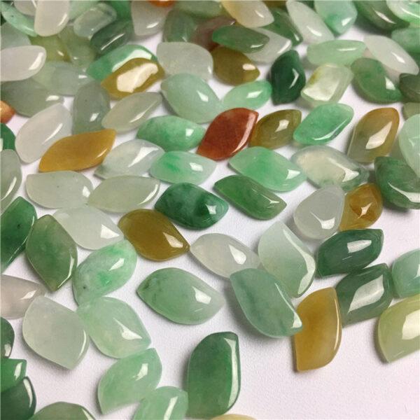 10 pcs oval shape genuine natural icy colorful jadeite bead, jade bead, ring gemstone, pendant gemstone - Image 5