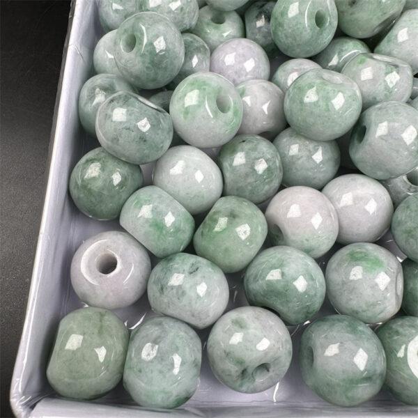 5 pc / 10 pcs rondelle shape genuine natural jadeite bead, jade bead - Image 5