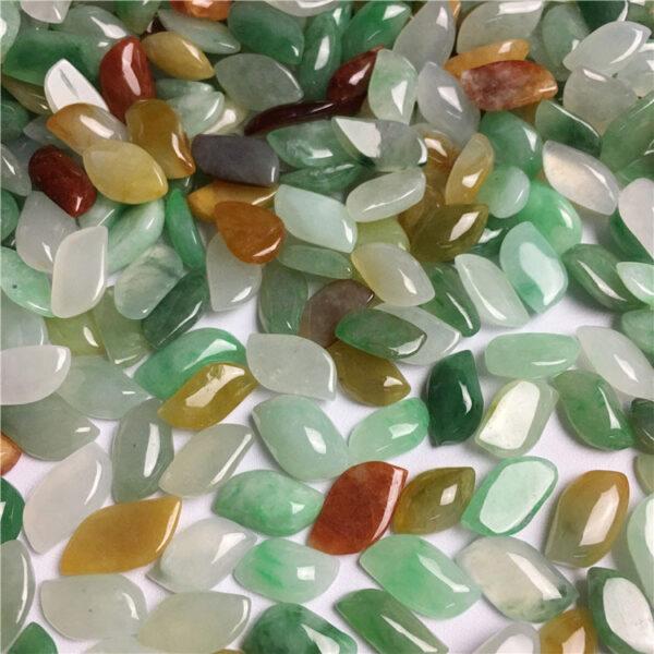 10 pcs oval shape genuine natural icy colorful jadeite bead, jade bead, ring gemstone, pendant gemstone - Image 6