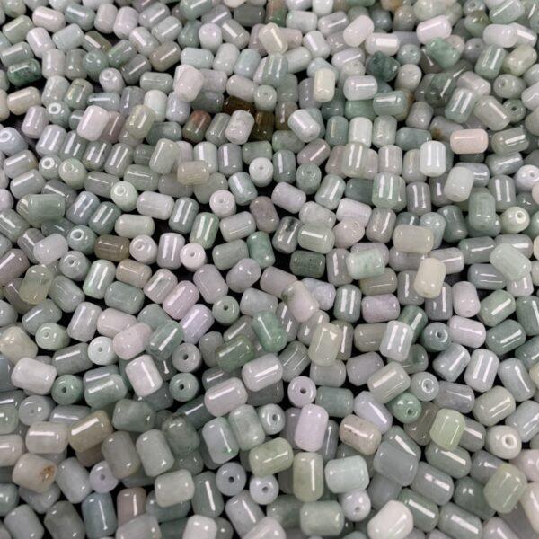 50 pc / 100 pcs cylinder shape genuine natural jadeite bead, jade bead - Image 6