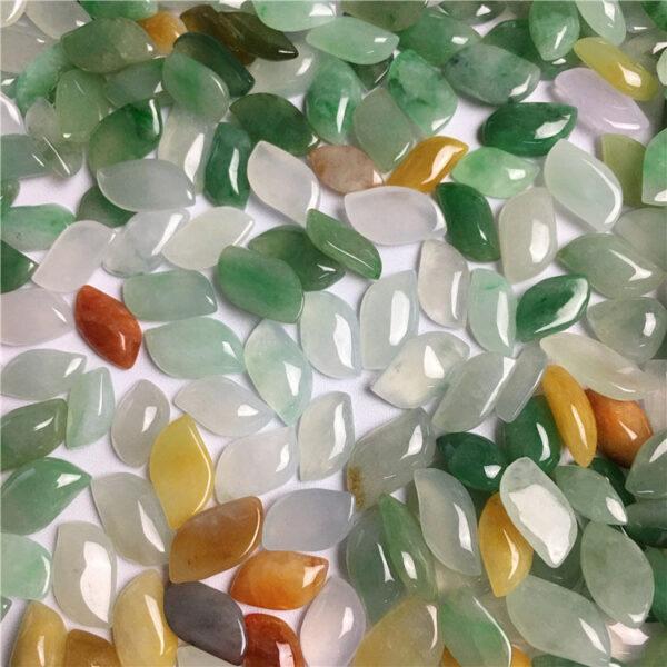 10 pcs oval shape genuine natural icy colorful jadeite bead, jade bead, ring gemstone, pendant gemstone - Image 7