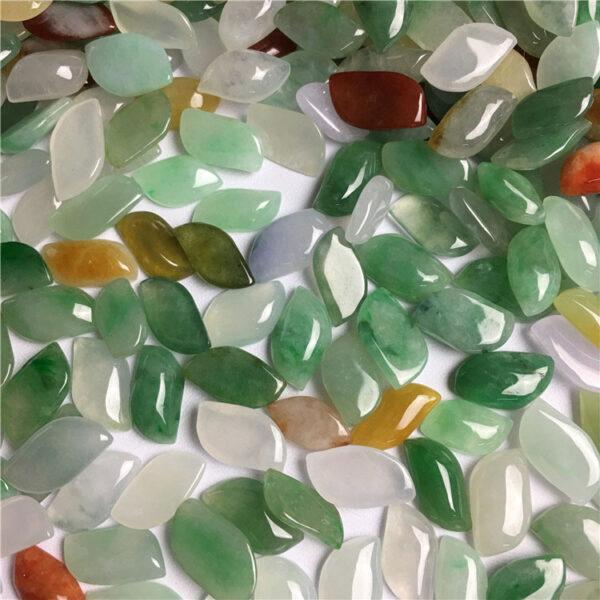 10 pcs oval shape genuine natural icy colorful jadeite bead, jade bead, ring gemstone, pendant gemstone - Image 8