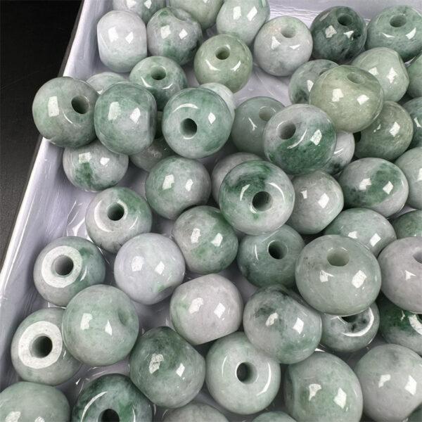 5 pc / 10 pcs rondelle shape genuine natural jadeite bead, jade bead - Image 8