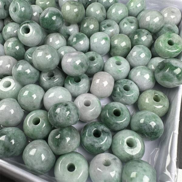 5 pc / 10 pcs rondelle shape genuine natural jadeite bead, jade bead - Image 9