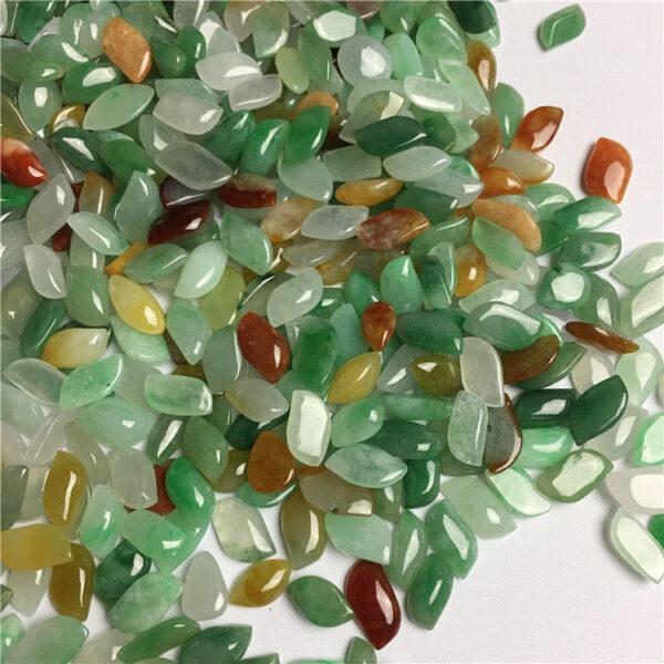 10 pcs oval shape genuine natural icy colorful jadeite bead, jade bead, ring gemstone, pendant gemstone - Image 9