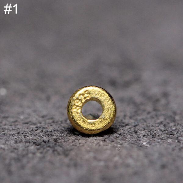 simple rondelle shape gild s925 sterling silver bead - Image 4
