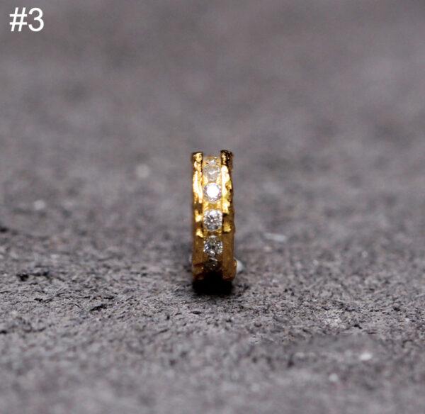 simple rondelle shape gild s925 sterling silver bead - Image 6