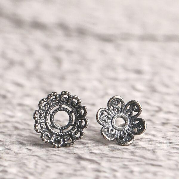 nice s925 sterling silver bead caps, filigree bead - Image 3