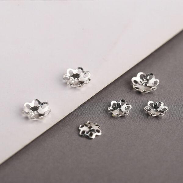 nice flower shape s925 sterling silver bead caps, filigree bead - Image 3