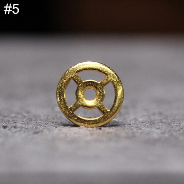 simple rondelle shape gild s925 sterling silver bead - Image 8