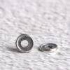 simple gasket shape s925 sterling silver bead, oxidized silver bead