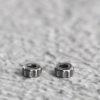simple gear shape s925 sterling silver bead, oxidized silver bead